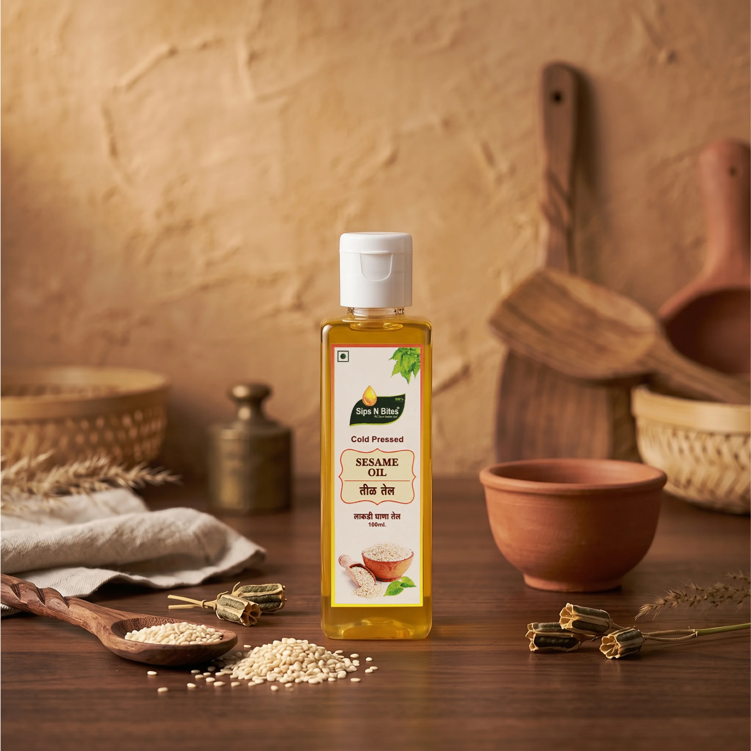 Sips N Bites Cold Pressed Sesame Oil