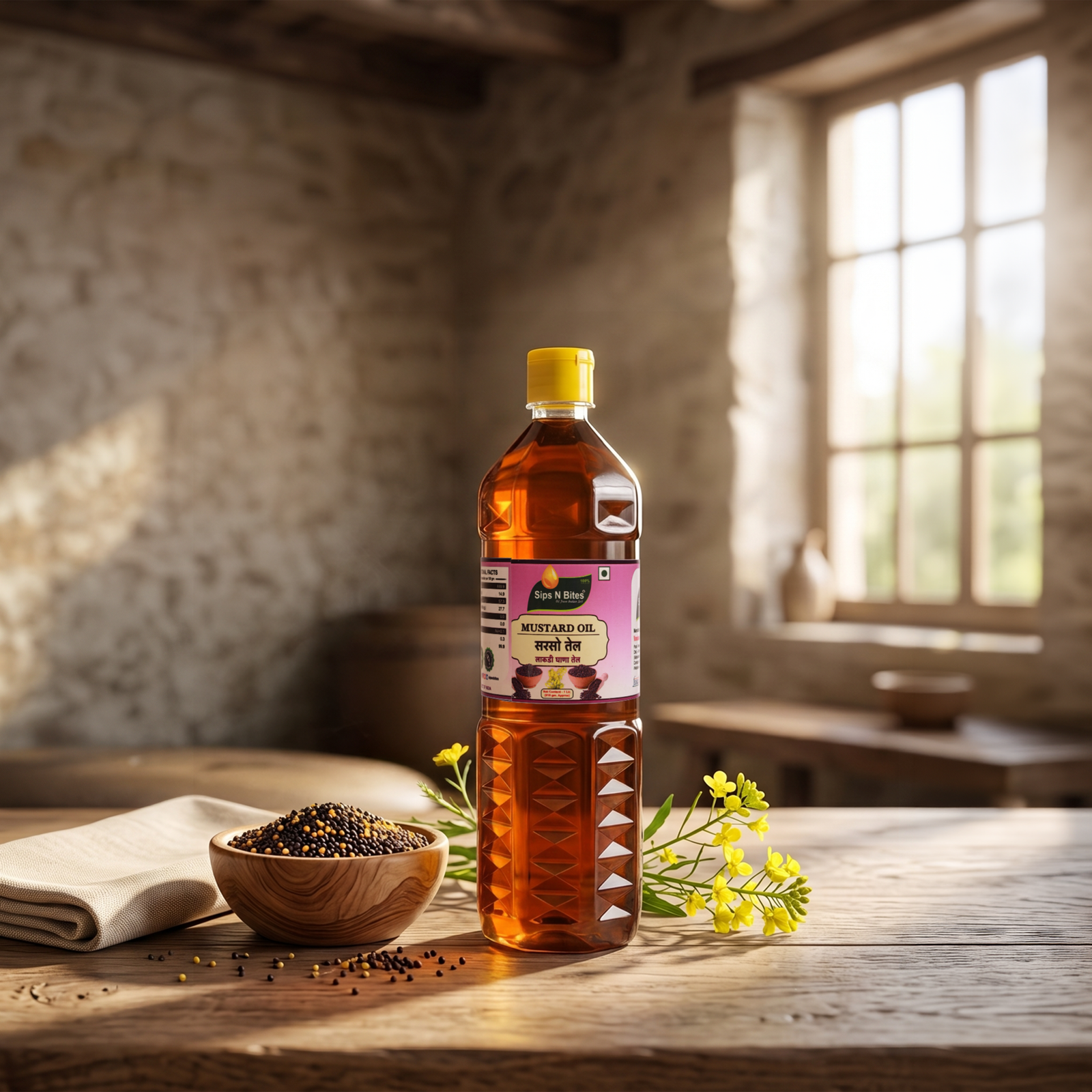 Sips N Bites Cold Pressed Mustard Oil