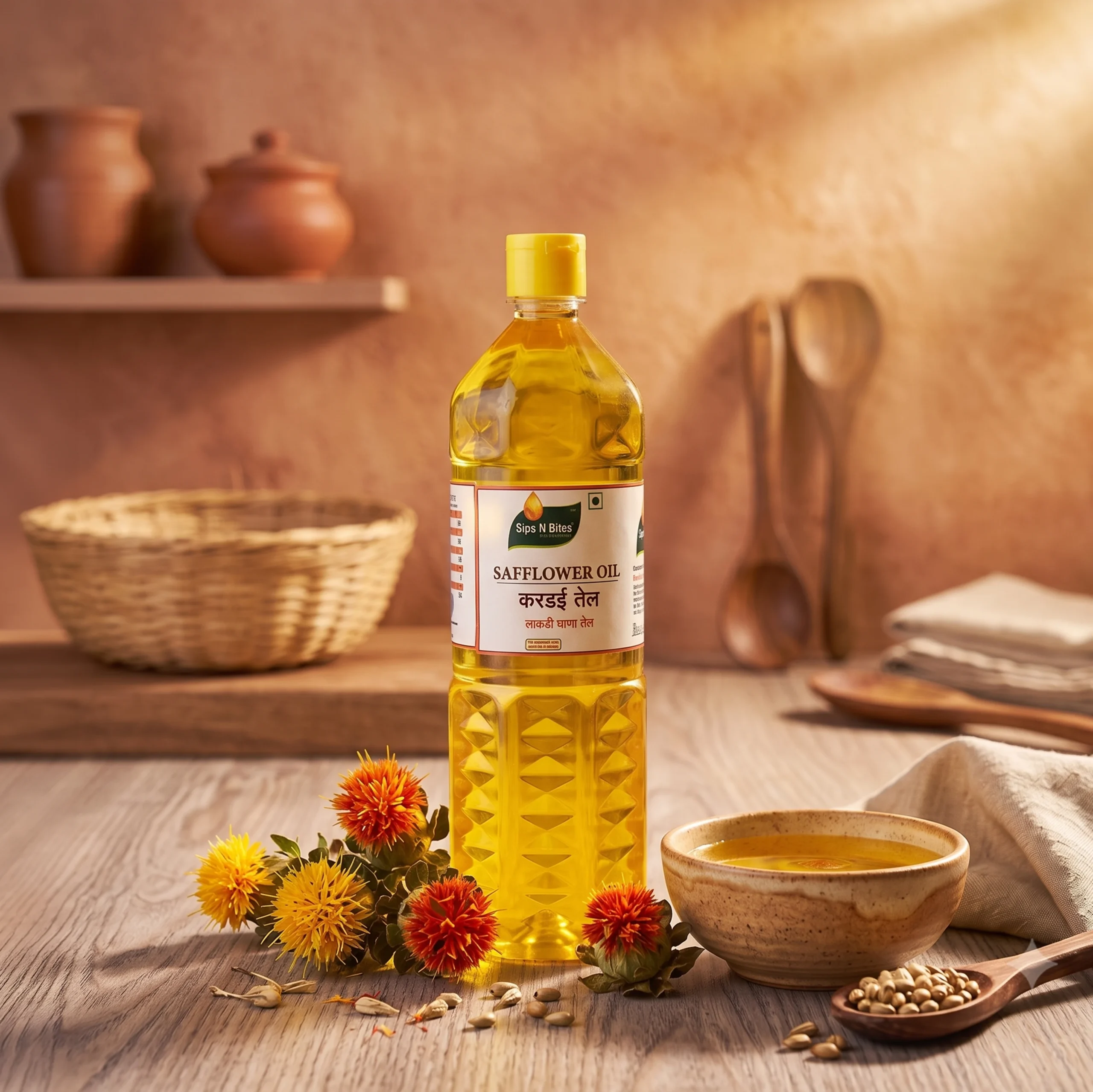 Sips N Bites Cold Pressed Safflower Oil