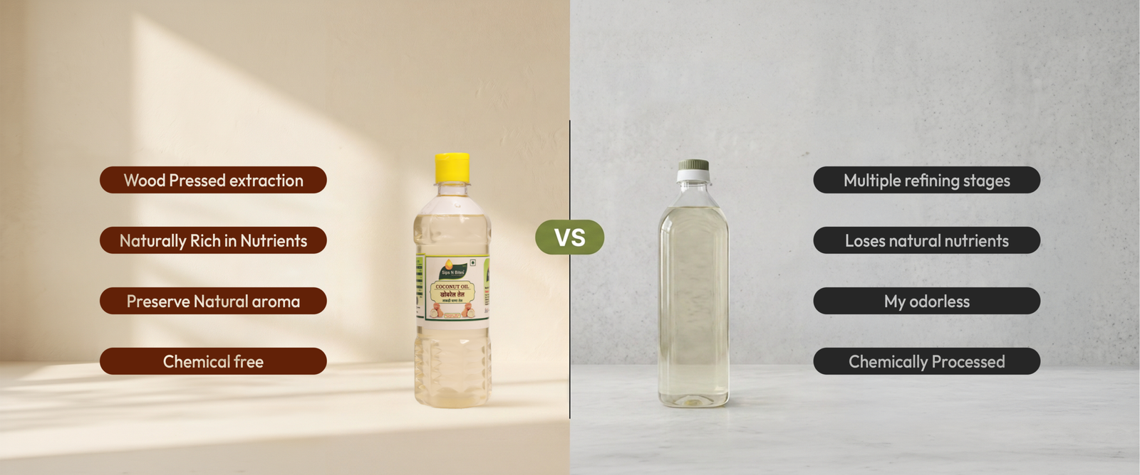 Coconut Oil v/s normal