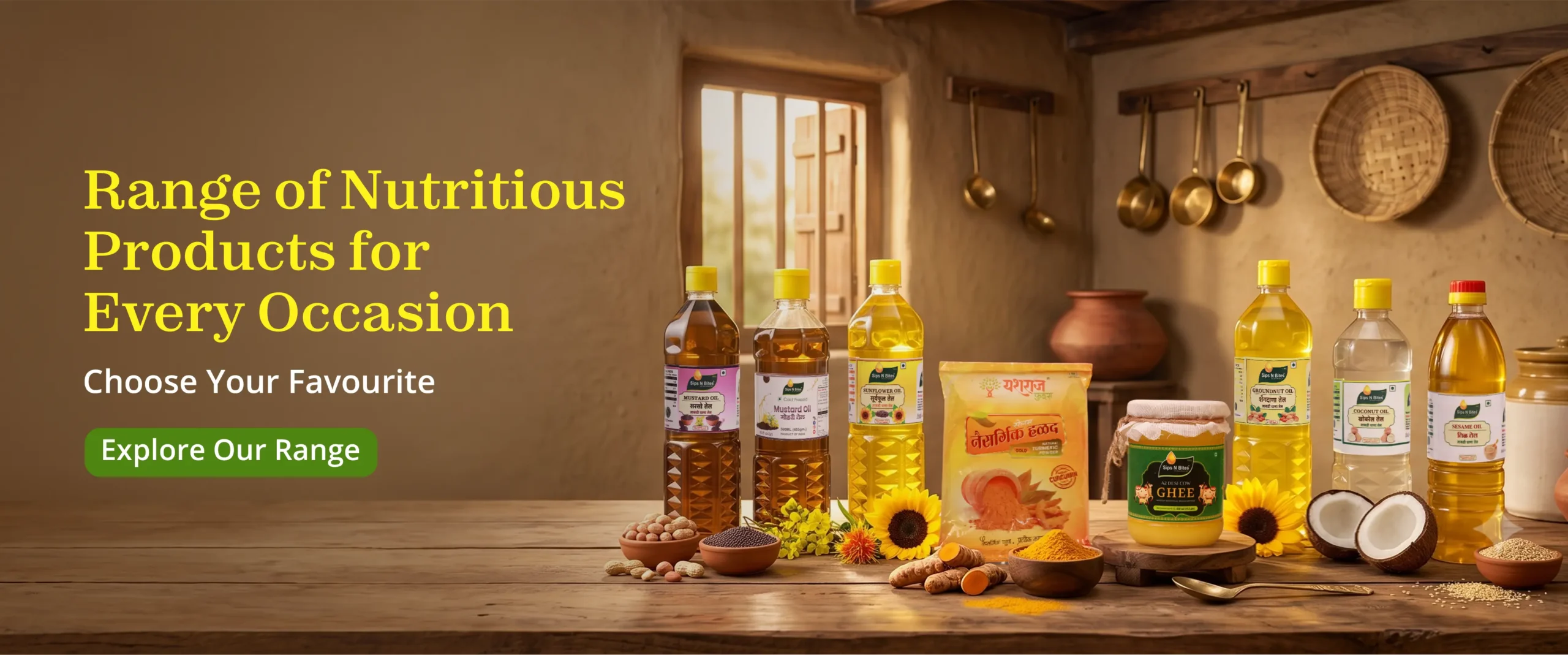 Vandana Oil All Products Banner