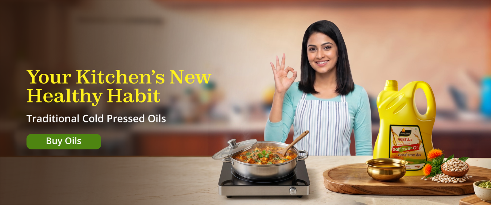 Vandana Oil Shop Banner f