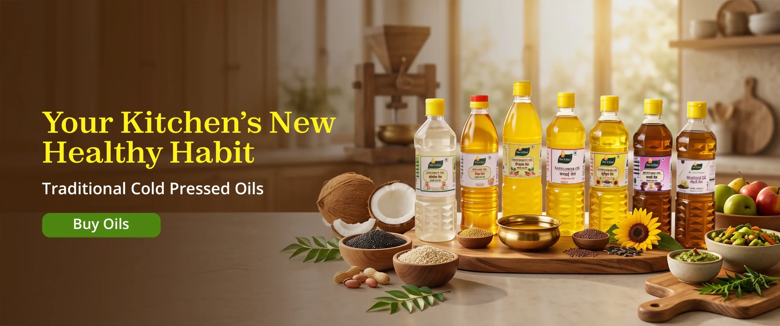 Vandana Oil Shop Banner